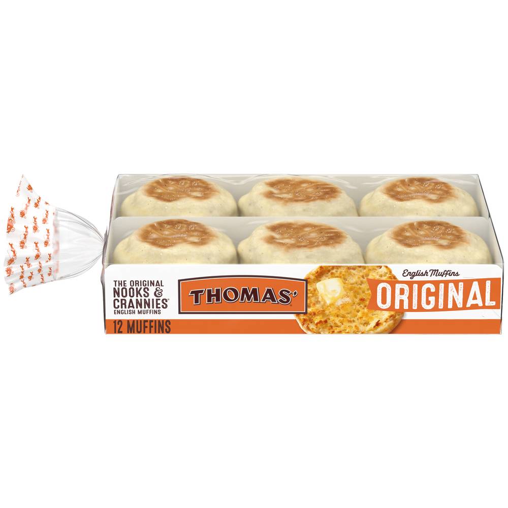 Thomas' Original Nooks & Crannies English Muffins (1.5 lbs, 12 ct)