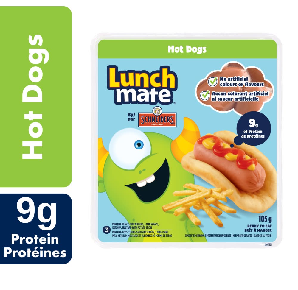 Schneiders trousse-repas - hot-dogs lunch mate - lunch mate hot dogs kit (105 g)