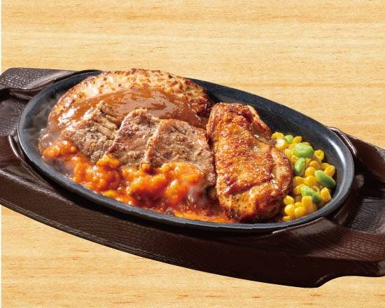 カットステーキ肉盛り Sliced Steak Combo Plate