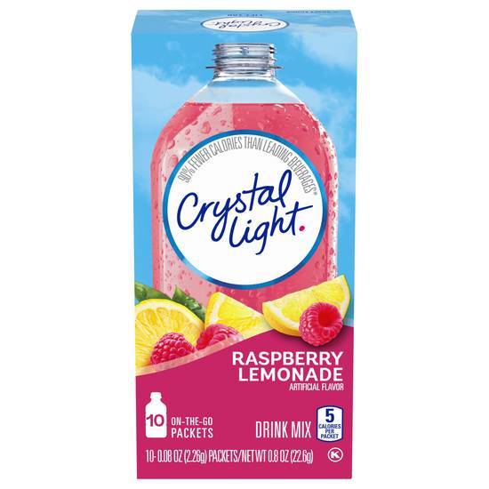 Crystal Light Raspberry Lemonade Drink Mix (10 ct, 0.8 oz)