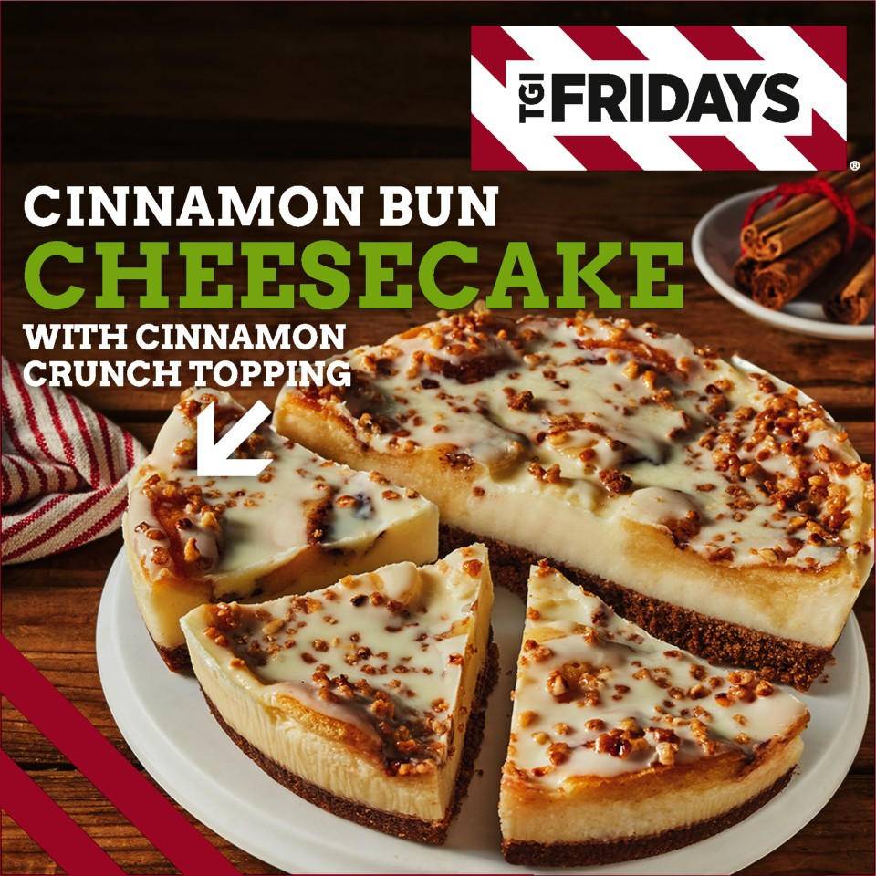 TGI Fridays Cinnamon Bun Cheesecake