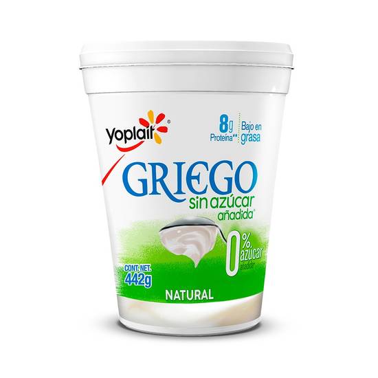 Yoplait yogur griego sin azucar añadida (bote 442 g)