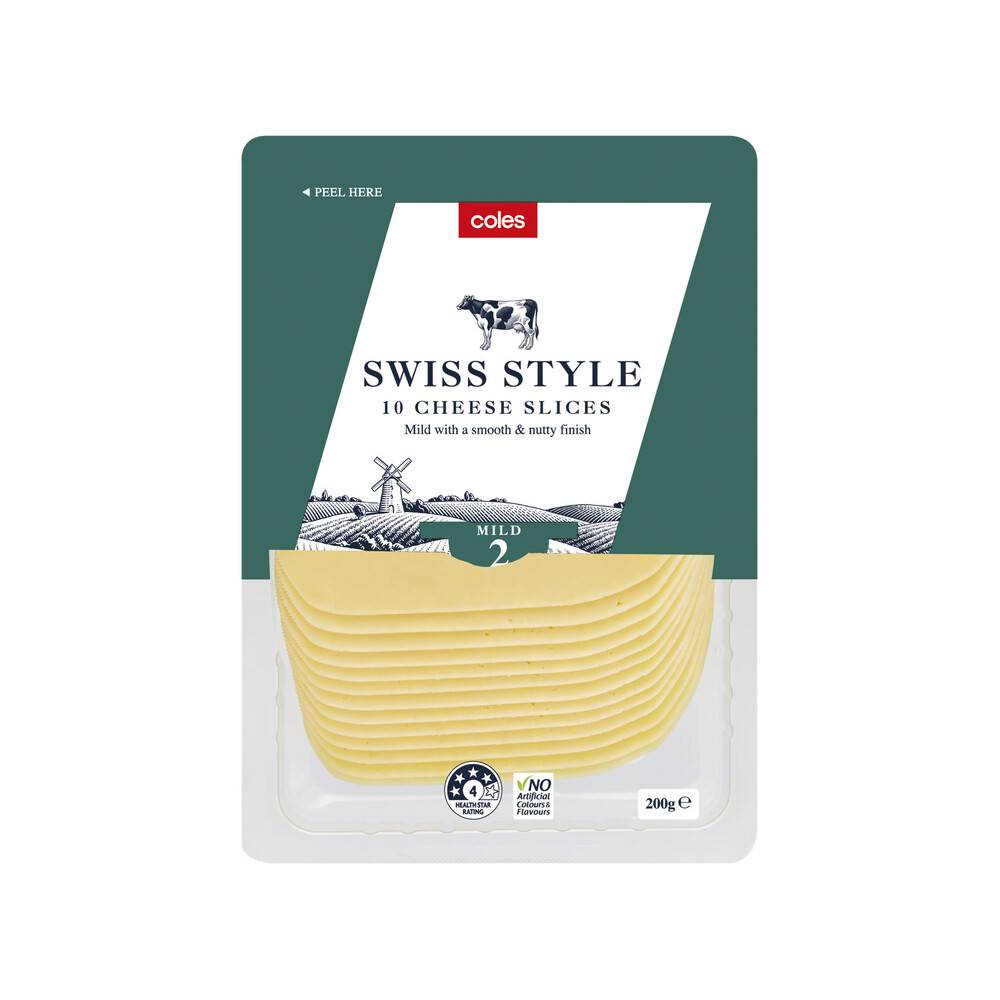 Coles Swiss Style Mild Cheese Slices