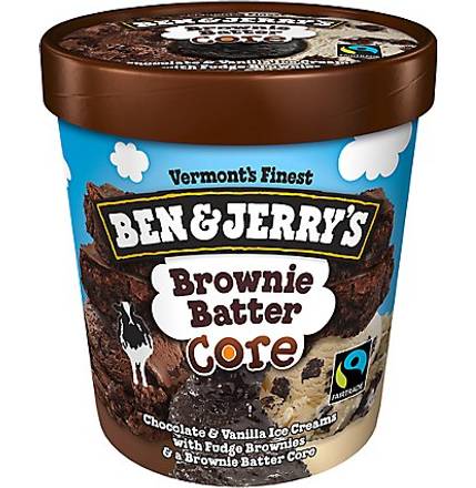 Ben & Jerry's Brownie Batter Core Ice Cream 16oz Carton