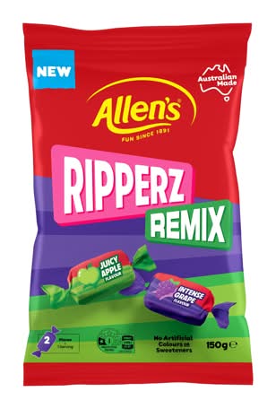 Allen's Red Ripperz Remix Lolly Bag 150g