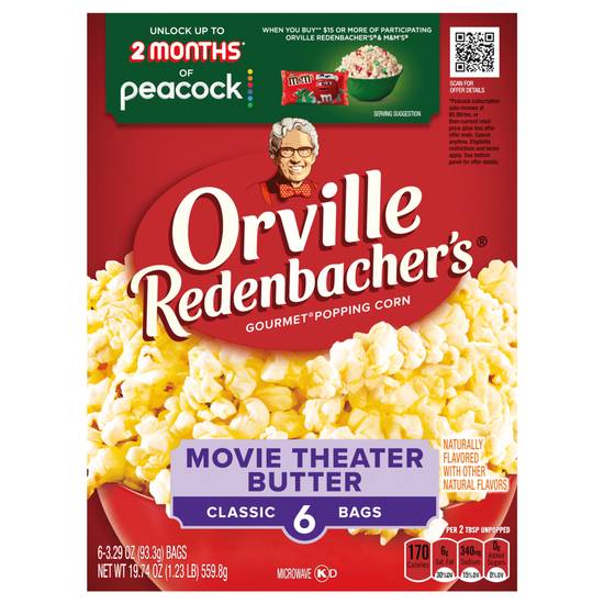 Orville Redenbacher's Gourmet Popping Corn (6 ct) (movie theater butter)