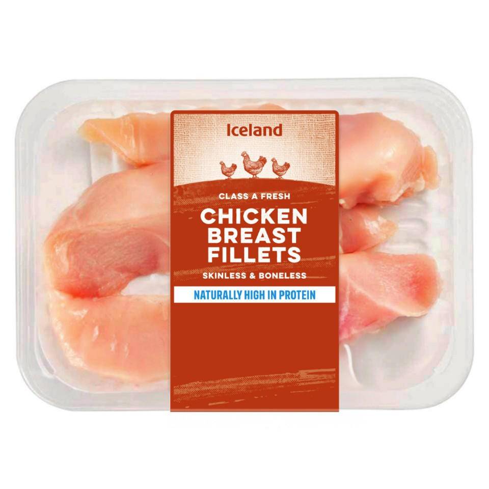 Iceland Skinless and Boneless Fresh Chicken Breast Fillets (300g)