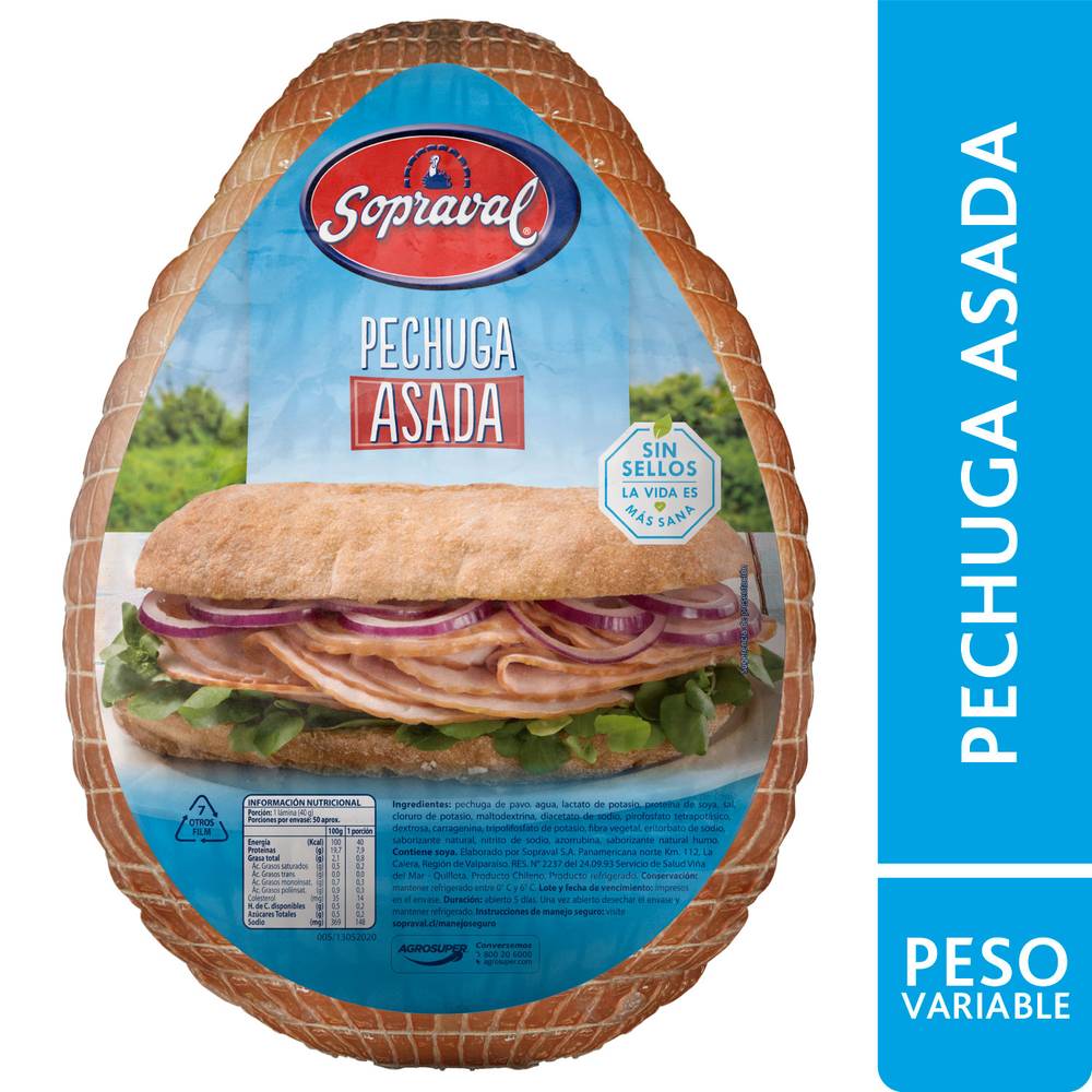 Sopraval pechuga de pavo asada