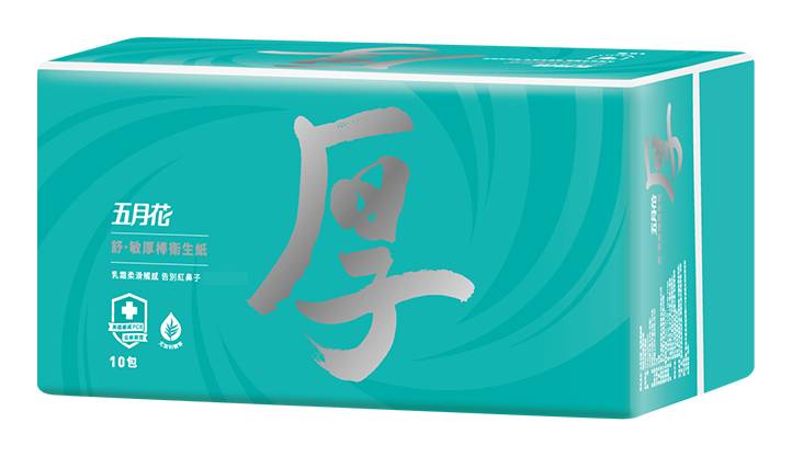 五月花舒敏厚棒抽取衛生紙86抽*10包#870426
