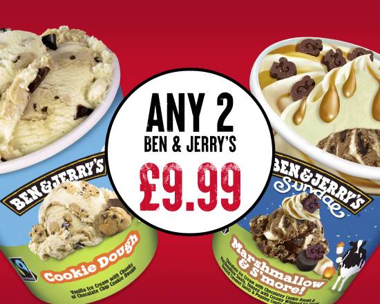 Any 2 465ml Ben & Jerry Tubs