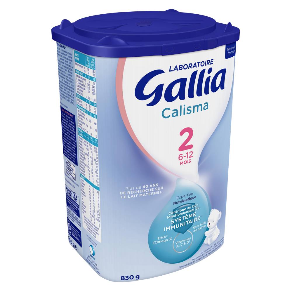 Gallia - Lait bébé en poudre 2ème âge dès 6 mois à 12mois (830g)