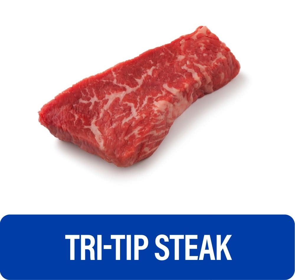 Choice Tri-Tip Beef Steaks (About 2 per Pack)