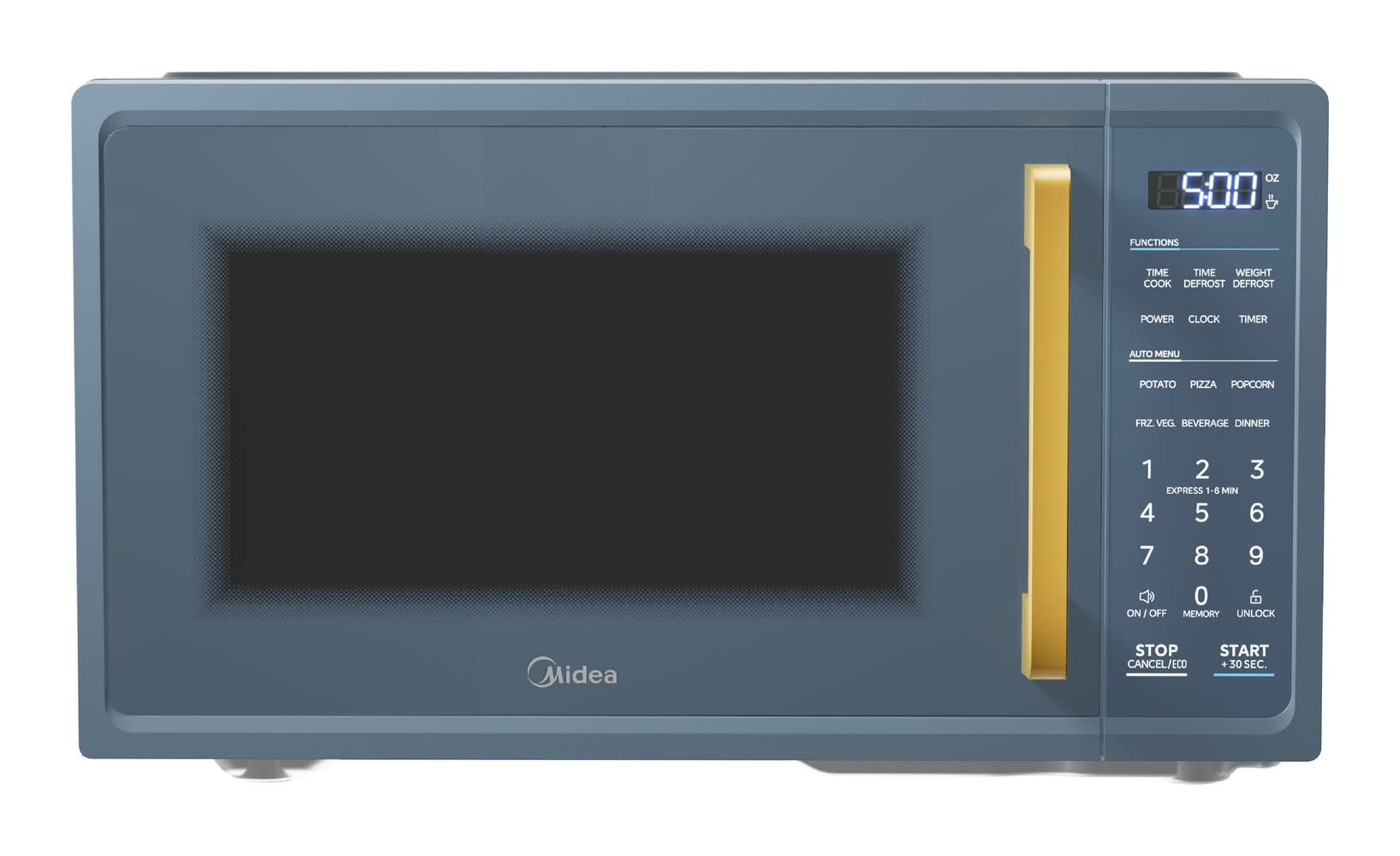 Midea 0.9-cu ft 900 -Watt Countertop Microwave ( Midnight Blue )