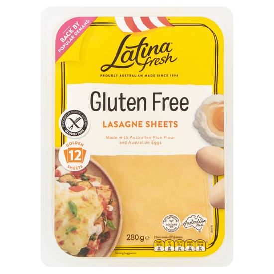 Latina Fresh Lasagne Sheet Gluten Free 280g