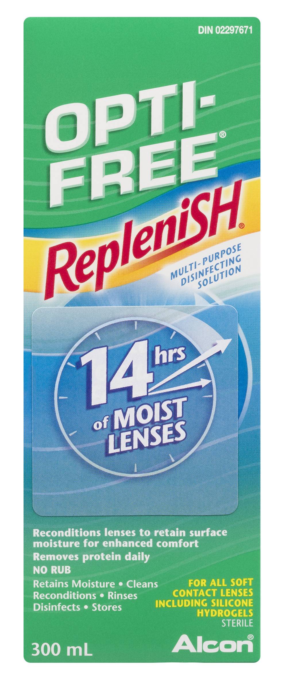 Opti-Free Replenish Alcon Contact Lens Solution (300 ml)
