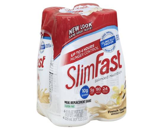 Slimfast · Original Protein Shake French Vanilla (4 x 11 oz)