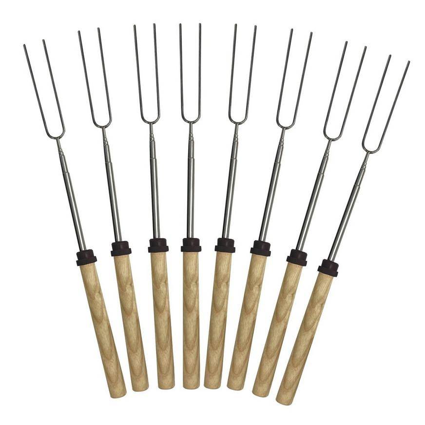 Party City Extendable Steel Wood Bbq Skewers (unisex/multi)