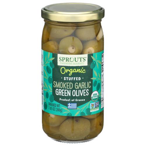 Sprouts Organic Smoked Garlic Stuffed Green Olives