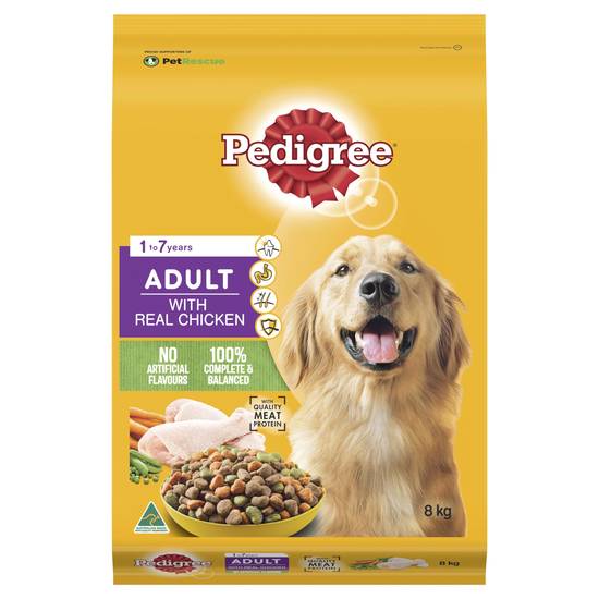 Pedigree Real Chicken Adult Dry Dog Food 8kg