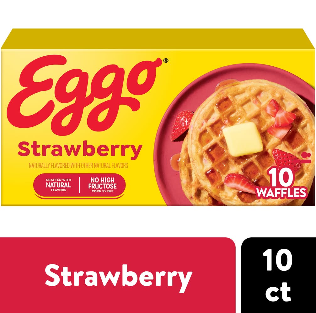 Eggo Waffles, Strawberry (1.23 oz, 10 ct)
