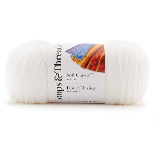 Loops & Threads Soft Classic Solid Yarn, White