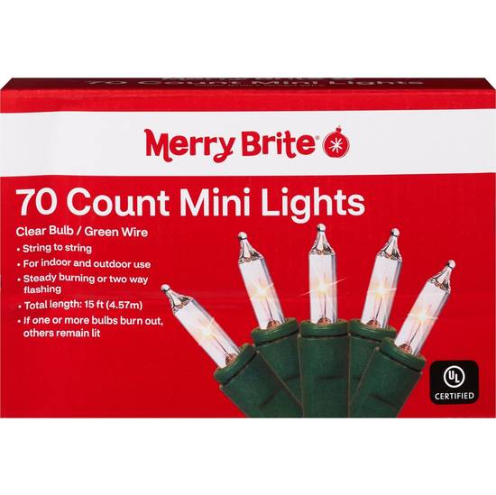 Order Merry Brite Mini Lights, Clear Bulbs with Green Wire, 70 ct food online from CVS store, NESQUEHONING on bringmethat.com