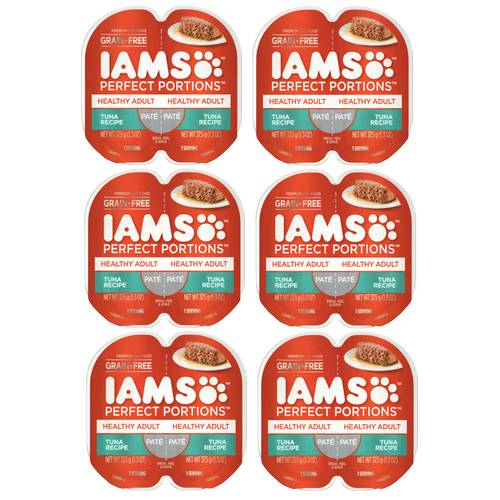 6 Ct Iams Perfect Portions Tuna Pate Adult Wet Cat Food 2.6oz