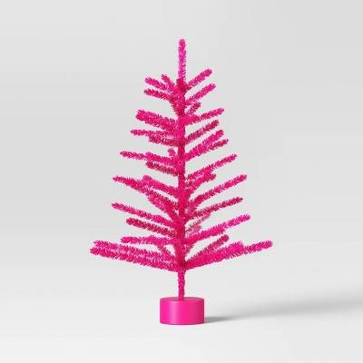 24" Mini Artificial Christmas Tree Pink - Wondershop™