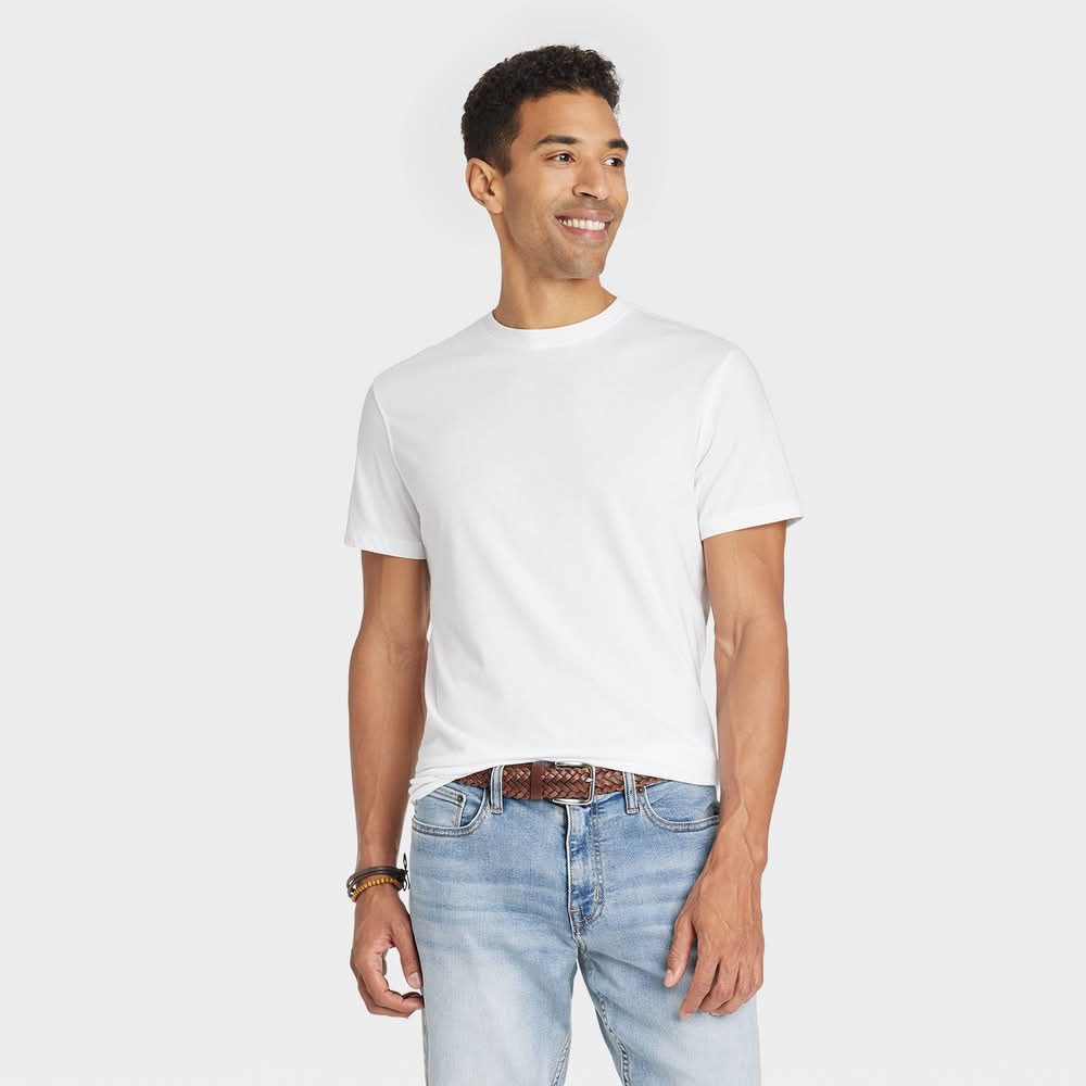 Goodfellow & Co. Every Wear Short Sleeve T-Shirt, Men, M, White