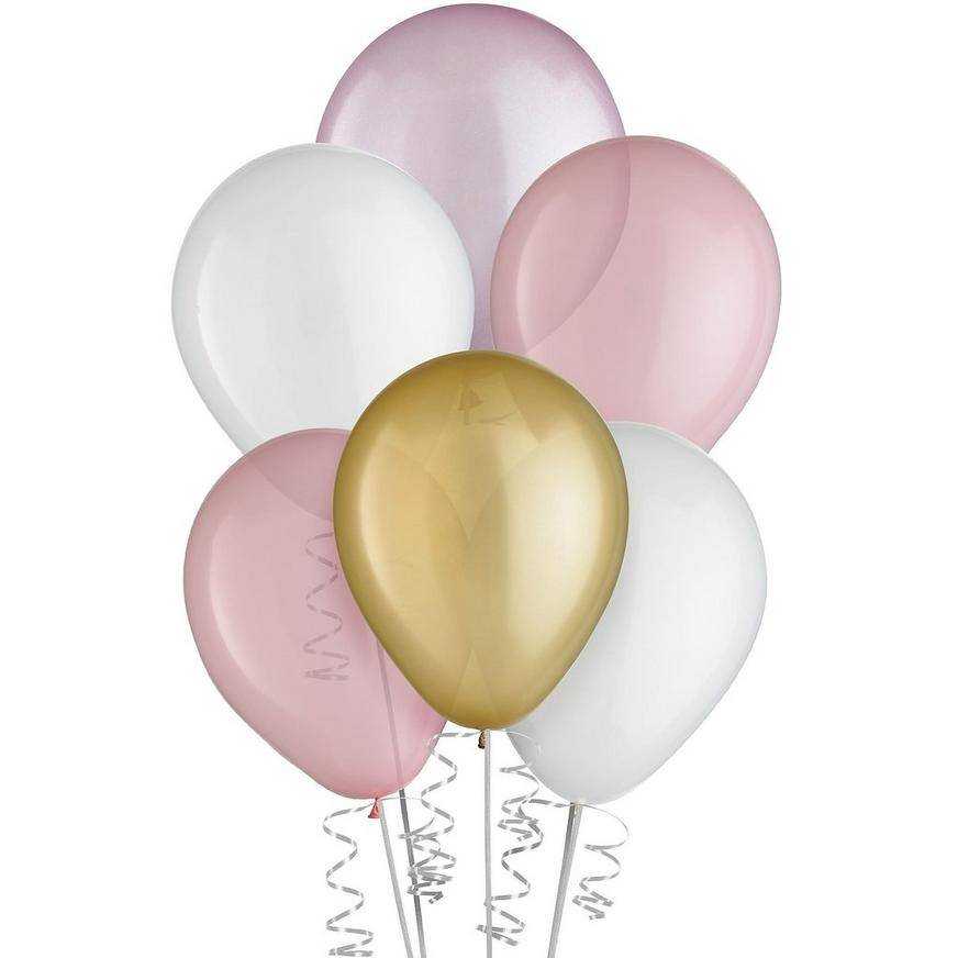 Party City Uninflated Pastel Mix Latex Balloons, 11 inches, Assorted (15 ct)