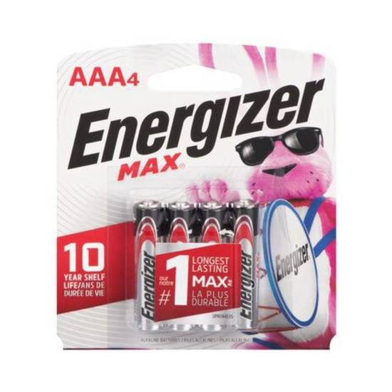 Energizer · Max AAA-4 batteries (4 units)