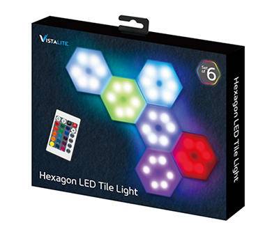 Hexagon LED Tile Lights, 6-Pack