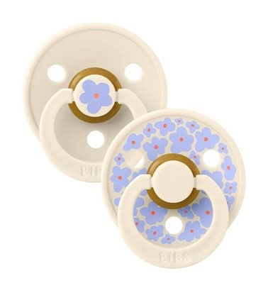 BIBS Baby Pacifiers, 6-18 Months, Jasmine-Ivory Mix (2 pack)