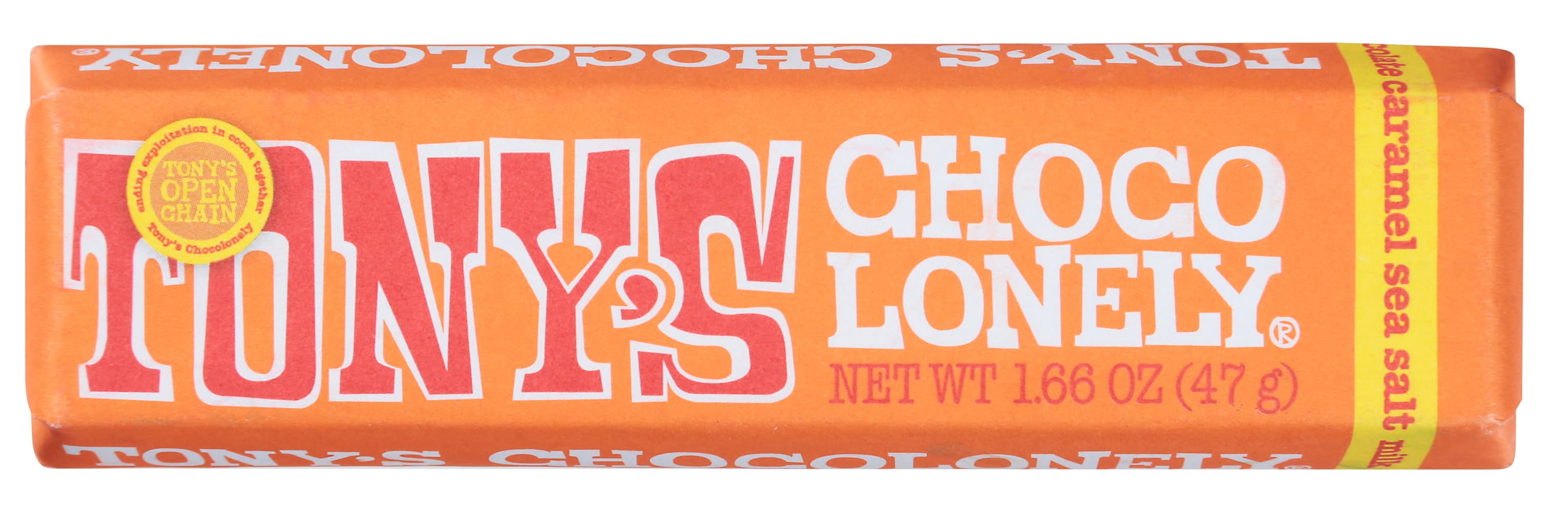 Tony's Chocolonely Milk Caramel Sea Salt Chocolate Bar (1.7 oz)