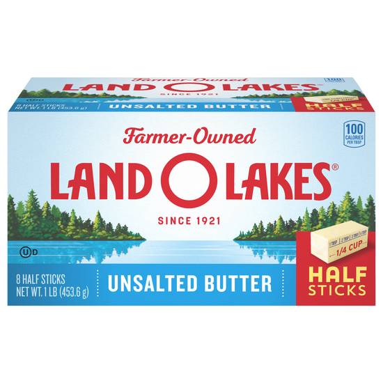 Land O'lakes Unsalted Butter Half Sticks (8 ct)