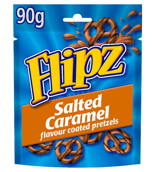 Flipz Salted Caramel, Pretzels Snacks (90g)