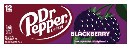 Dr Pepper Soda, Blackberry (12 x 12 fl oz)