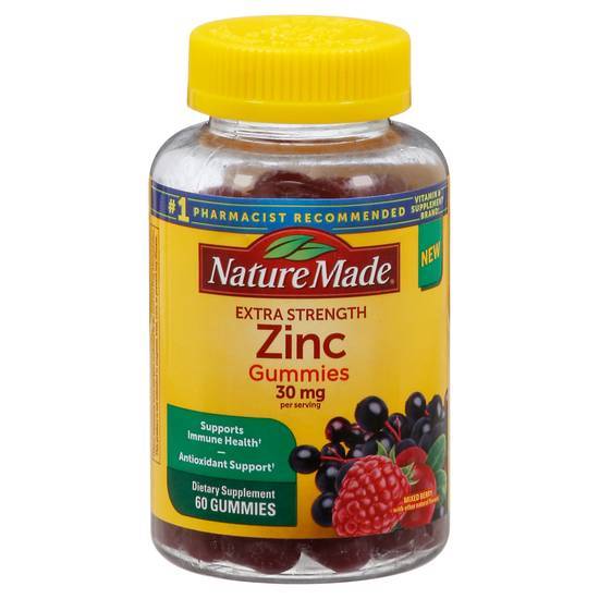 Nature Made Extra Strength Zinc 30 mg Gummies (mixed berry) ( 60 ct )