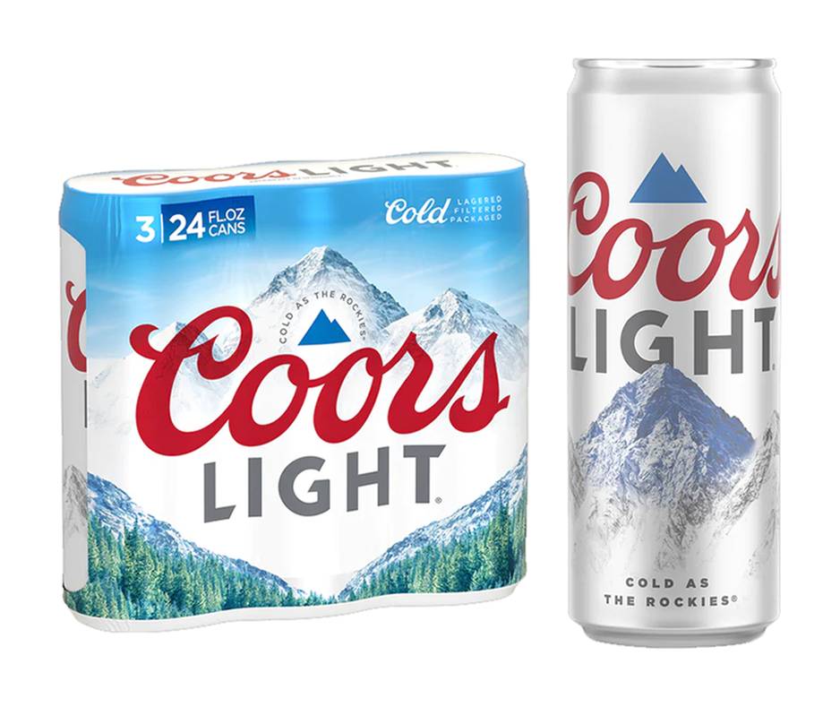 Coors Light 3 Pack 24oz Cans