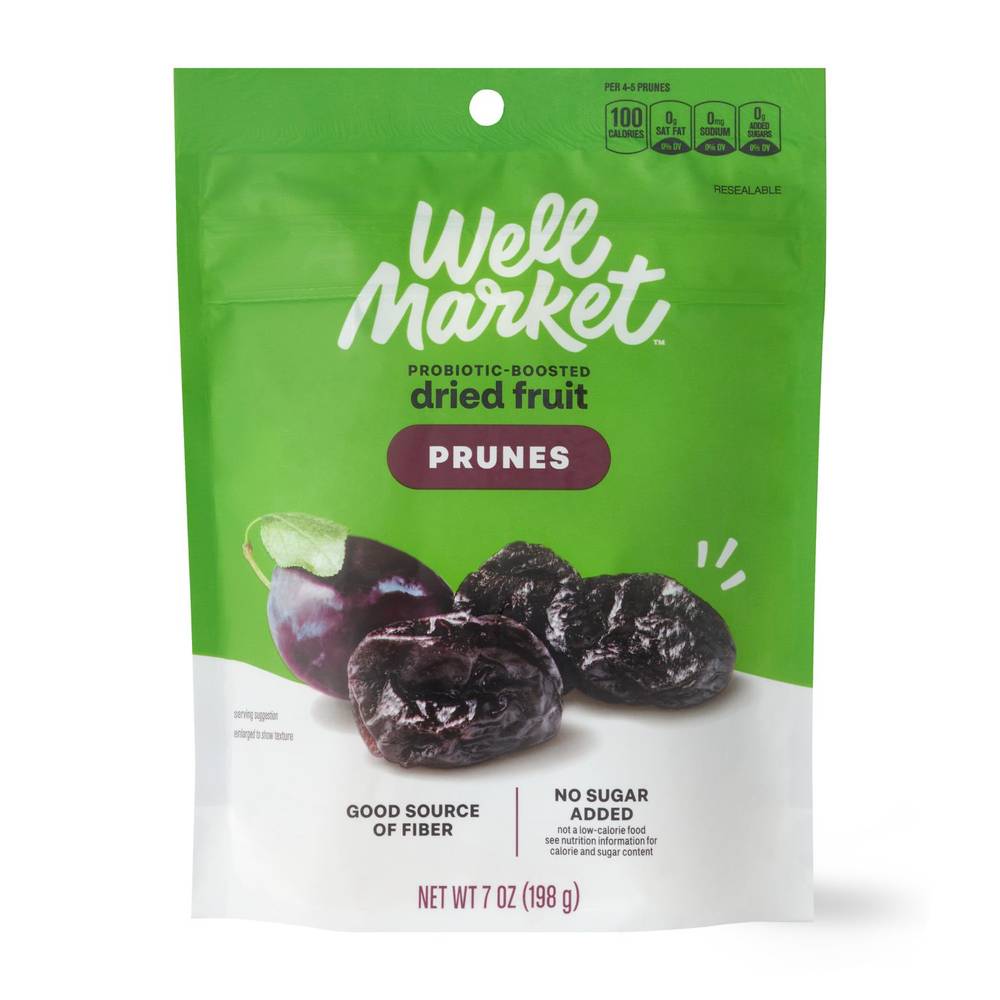 Well Market Probiotic-Boosted Dried Prunes