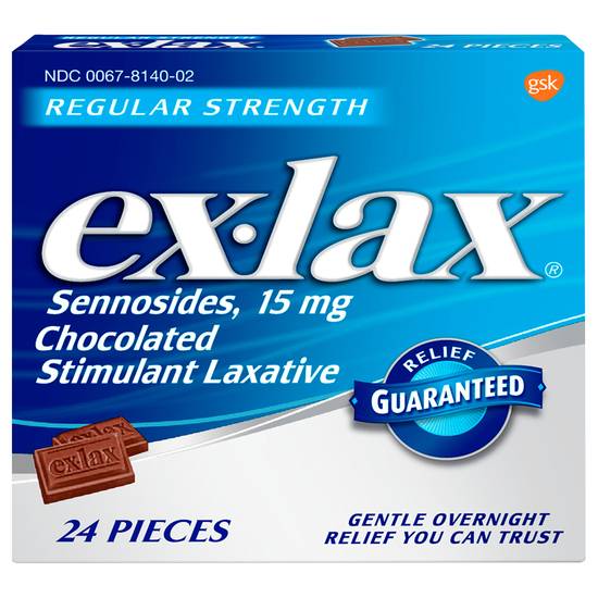 Ex-Lax Laxative With Chocolated Stimulant Of Regular Strength (24 ct)
