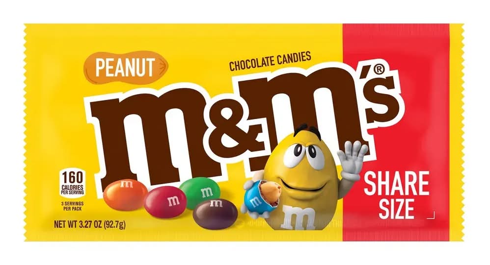 M&M's Chocolate Peanut Share Size Candies
