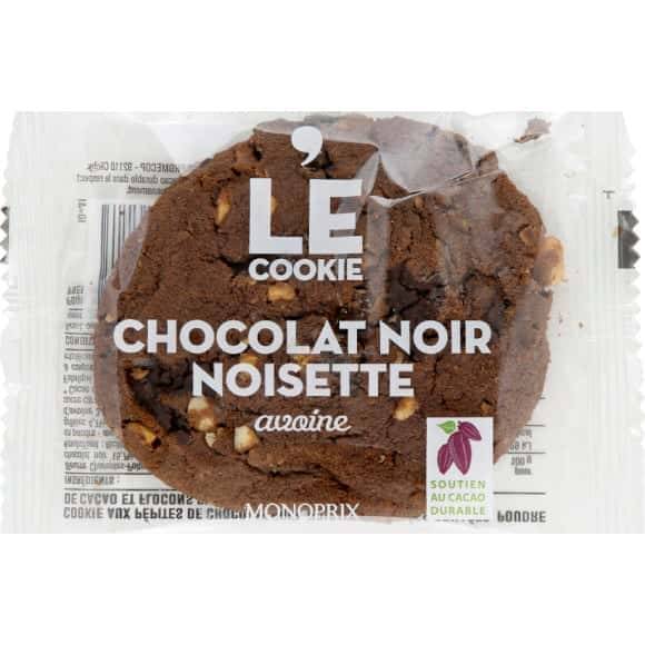 Monoprix Cookie Chocolat Noir Noisette Avoine Le Paquet De 75 G