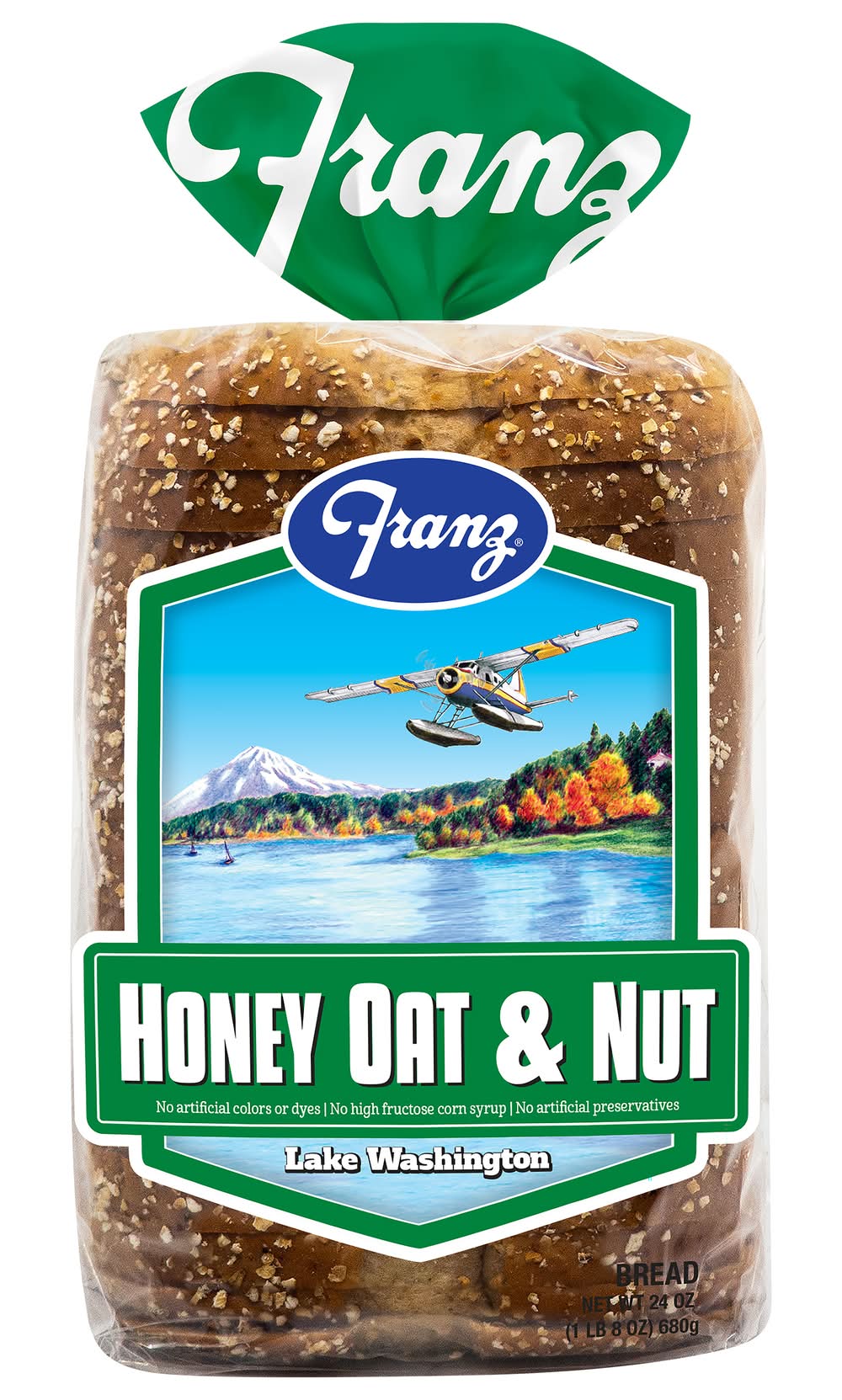 Franz Lake Washington Bread, Honey-Oat-Nut (24 oz)