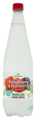 Morrisons Sparkling Water Raspberry & Blackberry No Added Sugar, 1L