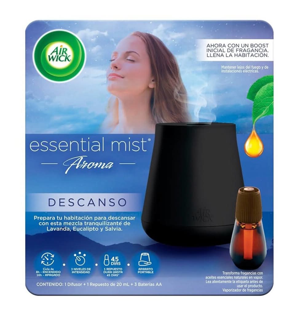 Air Wick · Difusor essential mist, descanso (2 un)
