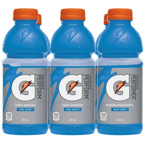 Gatorade Cool Blue Perform Thirst Quencher Sports Drink (6 ct, 591 ml)