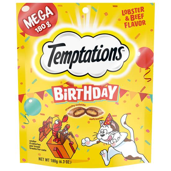 Temptations Mega Birthday Cat Treats (lobster-beef)
