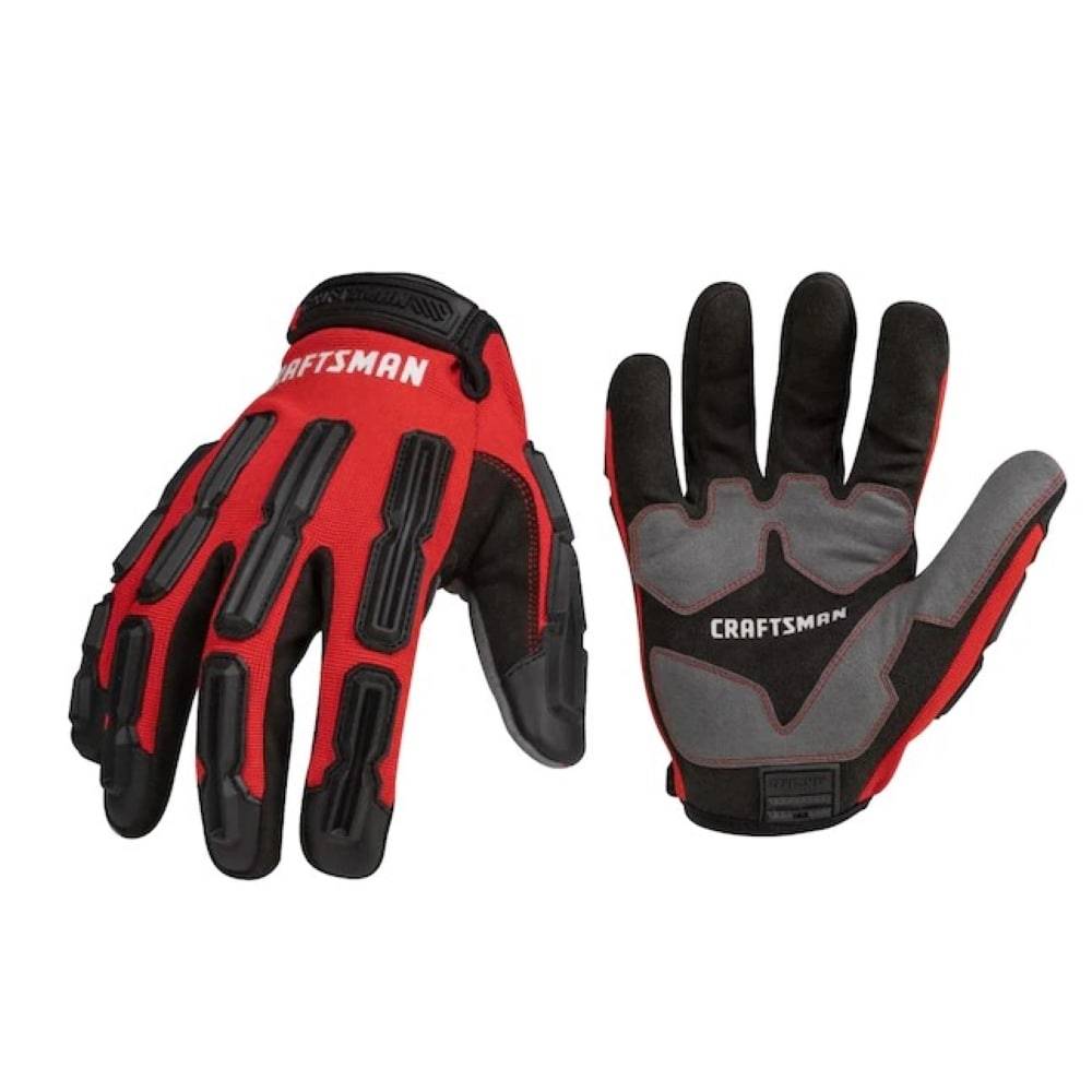 CRAFTSMAN Large Red Polyester Mechanical Repair Gloves, (1-Pair) | CMMT14196