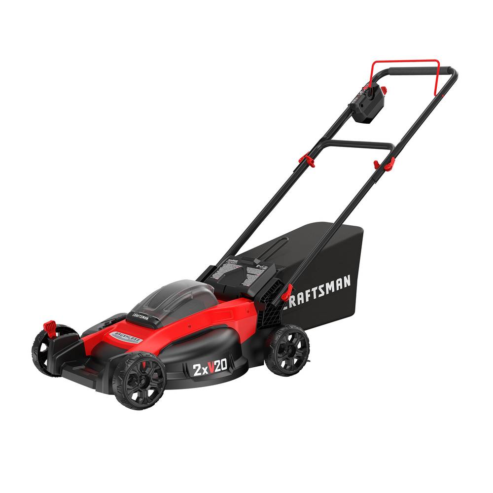 CRAFTSMAN V20 20-volt 20-in Cordless Push Lawn Mower 5 Ah (2-Batteries and Charger Included) | CMCMW220P2